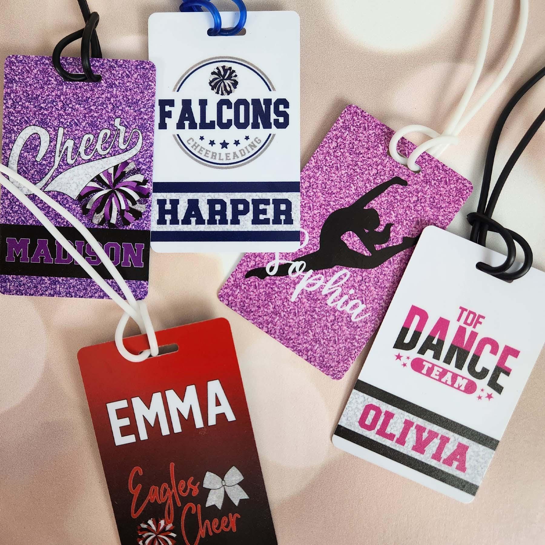 Cheer Backpack Tags Cheerleading Sports Bag Tags | Equipment Bag Tag | Personalized Cheer ...