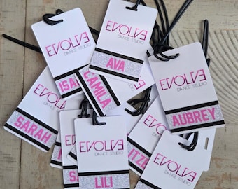 Personalized Dance Logo Sports Bag Tags | Equipment Bag Tag | Dance Gift | Team Luggage Tags | Competitive Dance | Dance Studio Instructor