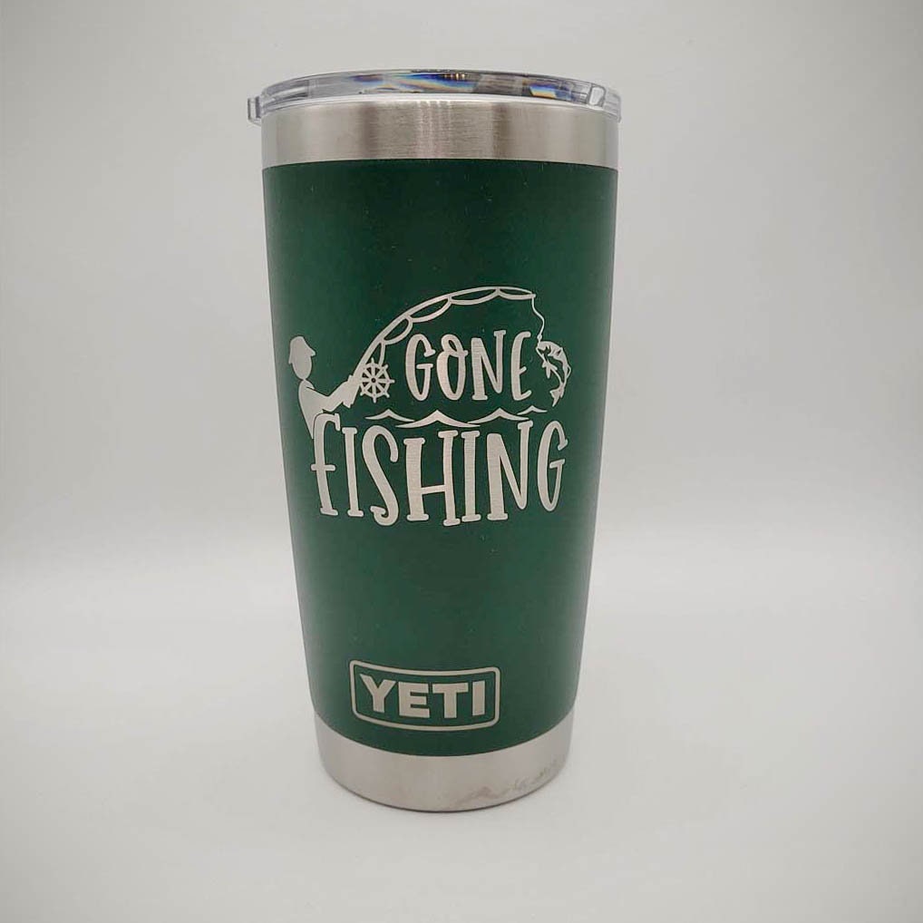 Gone Fishing Engraved YETI Rambler Tumbler Fishing Etsy
