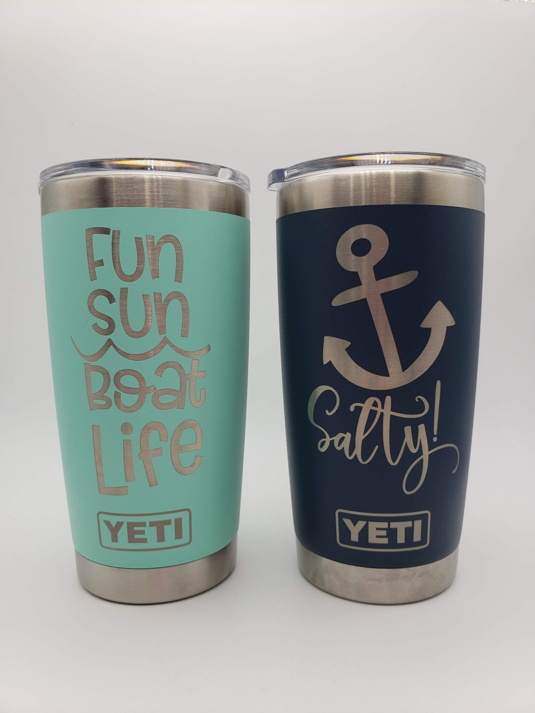 Engraved Yeti Tumbler, Lake Life Cup, Boating Gifts, Boating