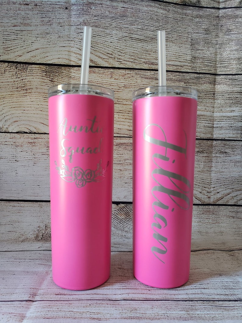 Laser Engraved 20oz Skinny Tumblers Engraved Tumbler Maid Etsy