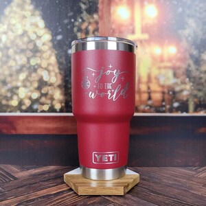 Joy to the World Engraved Christmas YETI Rambler Tumbler | Christian Holiday Tumbler | Christmas Gift | Christmas YETI | Holiday Mug