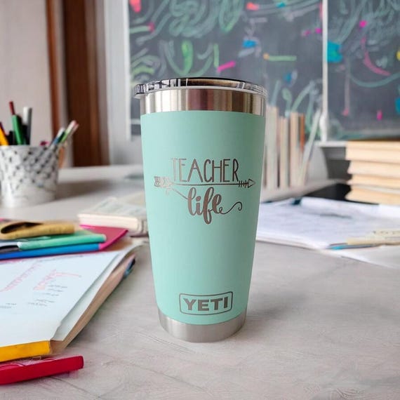Teacher Life Engraved YETI Rambler Tumbler | Custom Gift