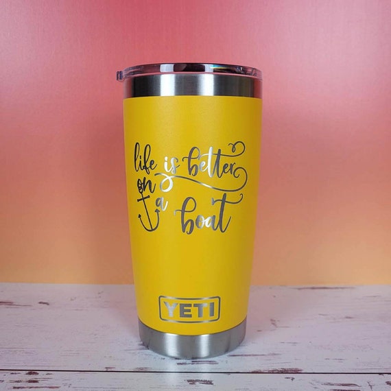 Drinks Are Better on the Water Engraved YETI Rambler Tumbler
