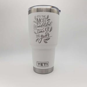 It's the Most Wonderful Time of the Year Christmas Engraved YETI Rambler Tumbler | Holiday Tumbler | Christmas Coffee Mug | Christmas Gift Bild 5