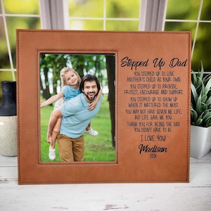 Step Dad Picture Frame | Personalized Father's Day Gift | Stepped Up Dad | Bonus Dad | Stepfather Gift | Gift for Stepdad
