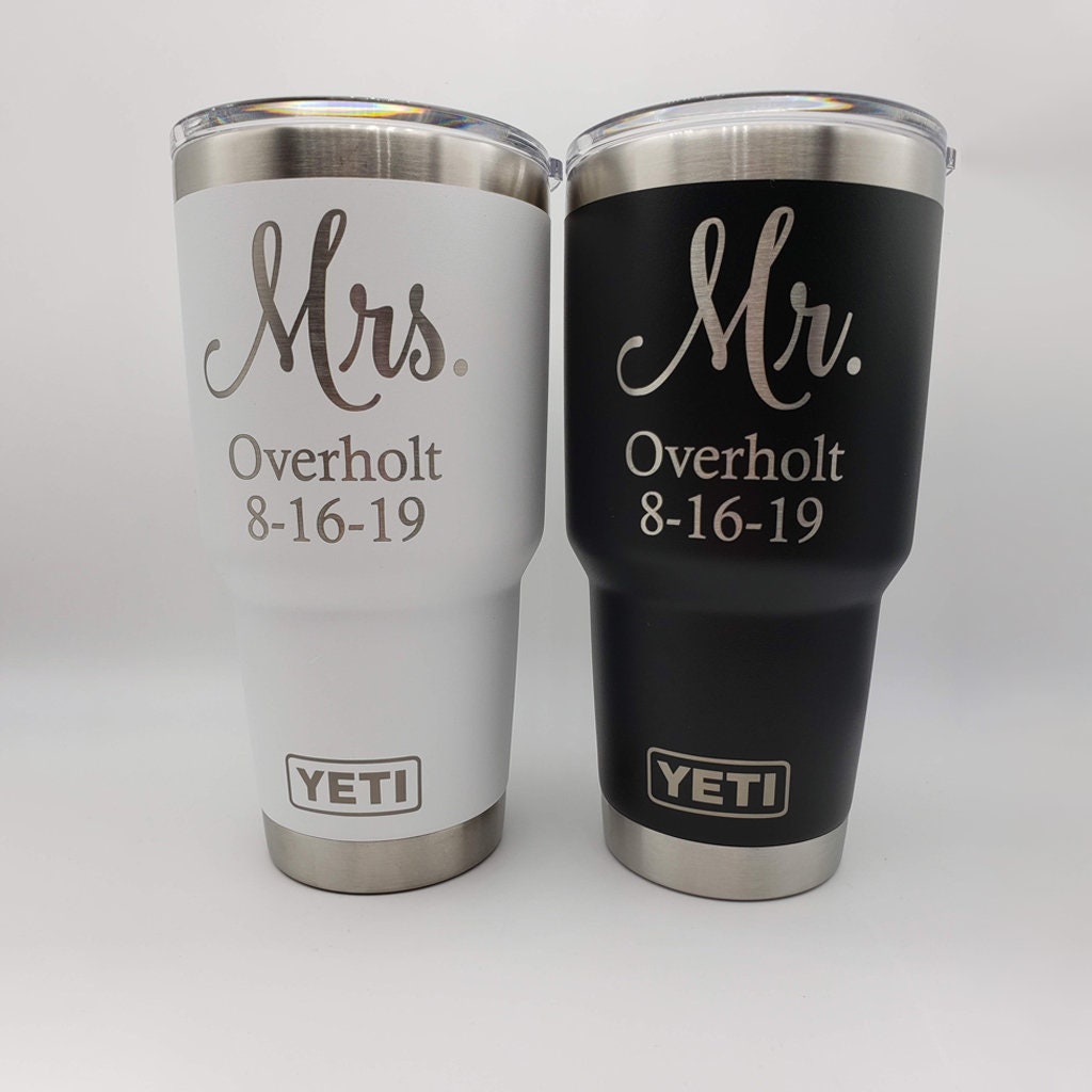 Bride and Groom Personalized Yeti® or Polar Tumbler, Mr and Mrs  Personalized Tumbler, Groomsmen Gifts, Bridesmaid Gift, Personalized Gift