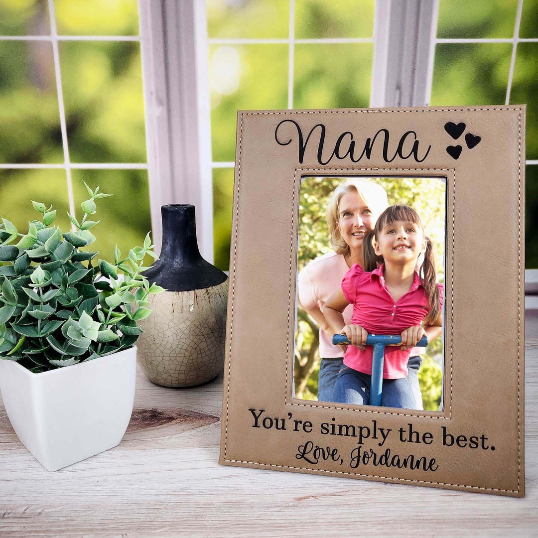 Nana Engraved Picture Frame Personalized Photo Frame Etsy