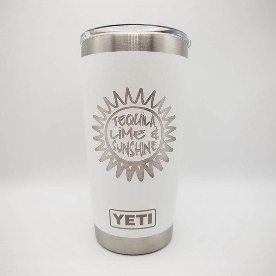 High Tides Good Vibes Engraved YETI Rambler Tumbler Engraved Travel Mug Gift  for Her Nautical YETI Boat Party Cruise Vacation 