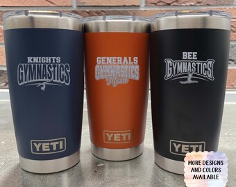 Gymnastics School Mascot Engraved YETI Tumbler | Sports Tumblers | School Fundraising | Booster Club | School Spirit | Tumbler | Gym Team