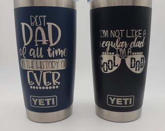 Best Dad Ever Engraved YETI Rambler Tumbler | Father's Day | Engraved  Tumbler | Personalized Father's Day Gift | Awesome Daddy | Dad Gift