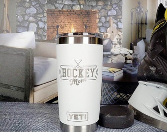 Hockey Mom Engraved YETI Rambler Tumbler | Hockey Family | Hockey Life | Sports Mom | High School Hockey | Proud Mom | Ice Rink Mom