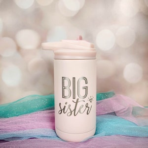 Big Sister Engraved Water Bottle | Personalized for Kids | Stainless Water Bottle with Name | Stocking Stuffer | Gift from Baby | Promoted