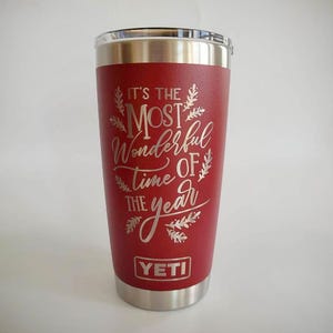 It's the Most Wonderful Time of the Year Christmas Engraved YETI Rambler Tumbler | Holiday Tumbler | Christmas Coffee Mug | Christmas Gift Bild 2