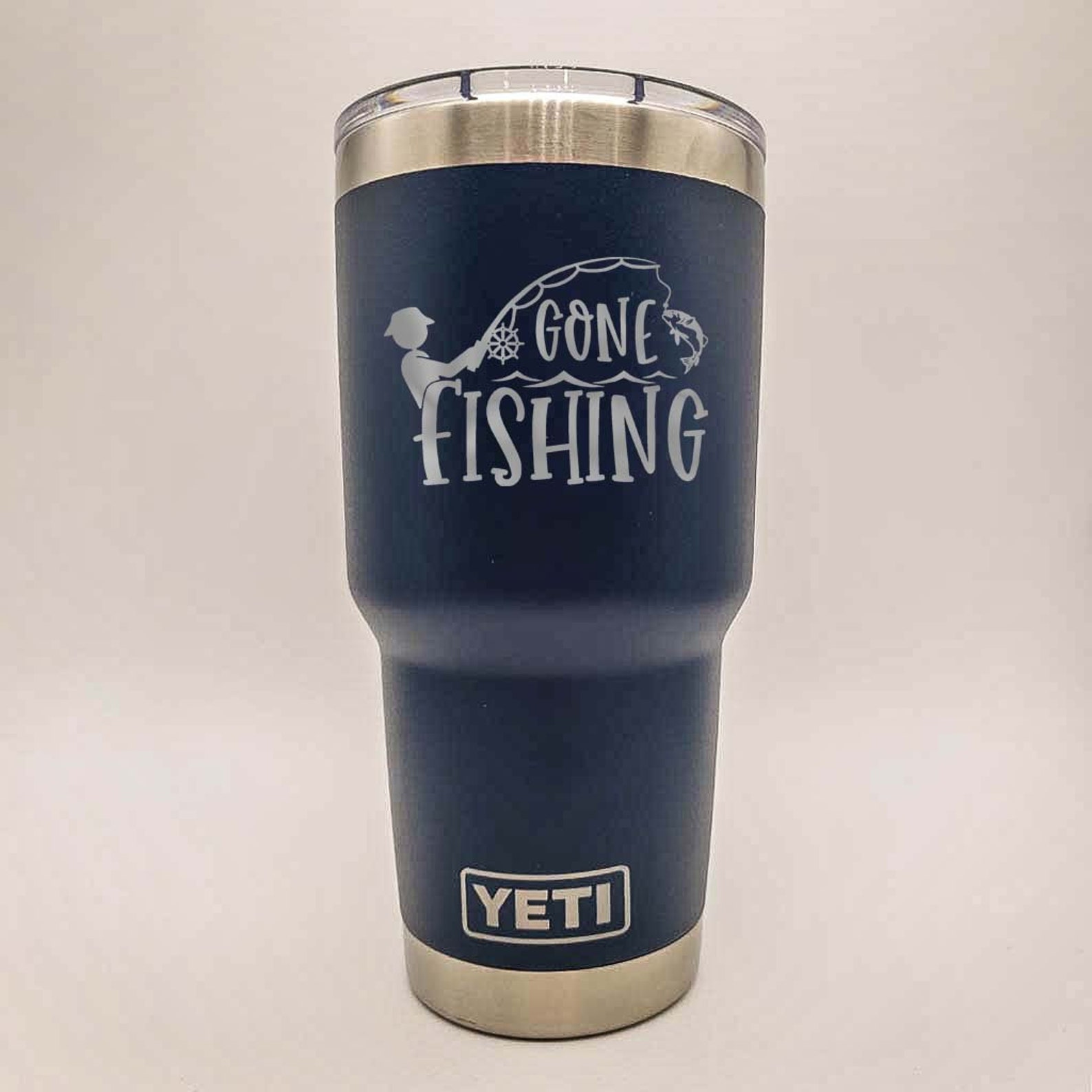 Gone Fishing Engraved YETI Rambler Tumbler Fishing Etsy