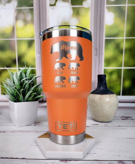 Laser Engraved YETI® or Polar Camel Tumbler Lake With Deer Scene