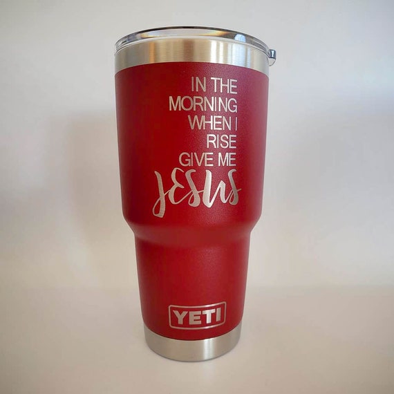Laser Engraved Authentic Yeti Rambler - COFFEE & JESUS