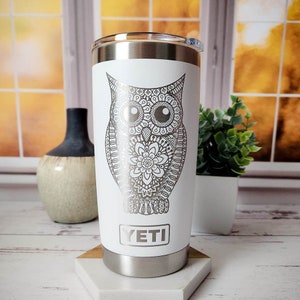 Customized Creative Printed 3D Animal Owl Design Travel Cup Coffee