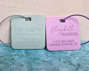 Personalized Luggage Tags | Bag Tags | Custom ID Tags | Backpack Tag | Travel Accessories | Acrylic Travel Tags | Bridal Party Gift