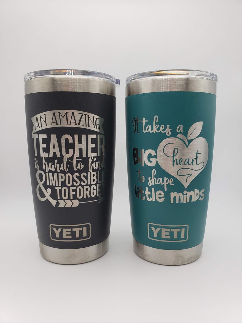 Best Teacher Engraved YETI Rambler Tumbler Engraved Tumbler Etsy