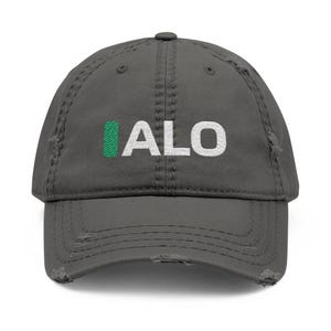 ALO Yoga Distressed Hat Cap Adjustable Performance Trucker Baseball Performance District Trucker Hat - Black | ALO main image 3