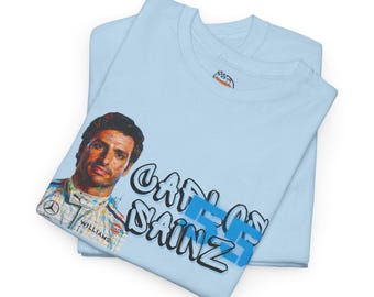 F1 Carlos Sainz #55 Graffiti Style Heavy Cotton Unisex T-shirt
