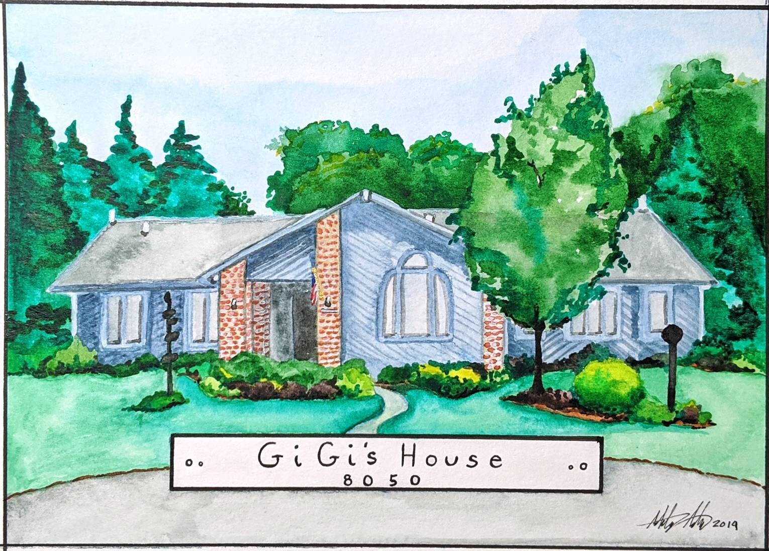 Custom Watercolor House Painting Customized Watercolor Home Etsy