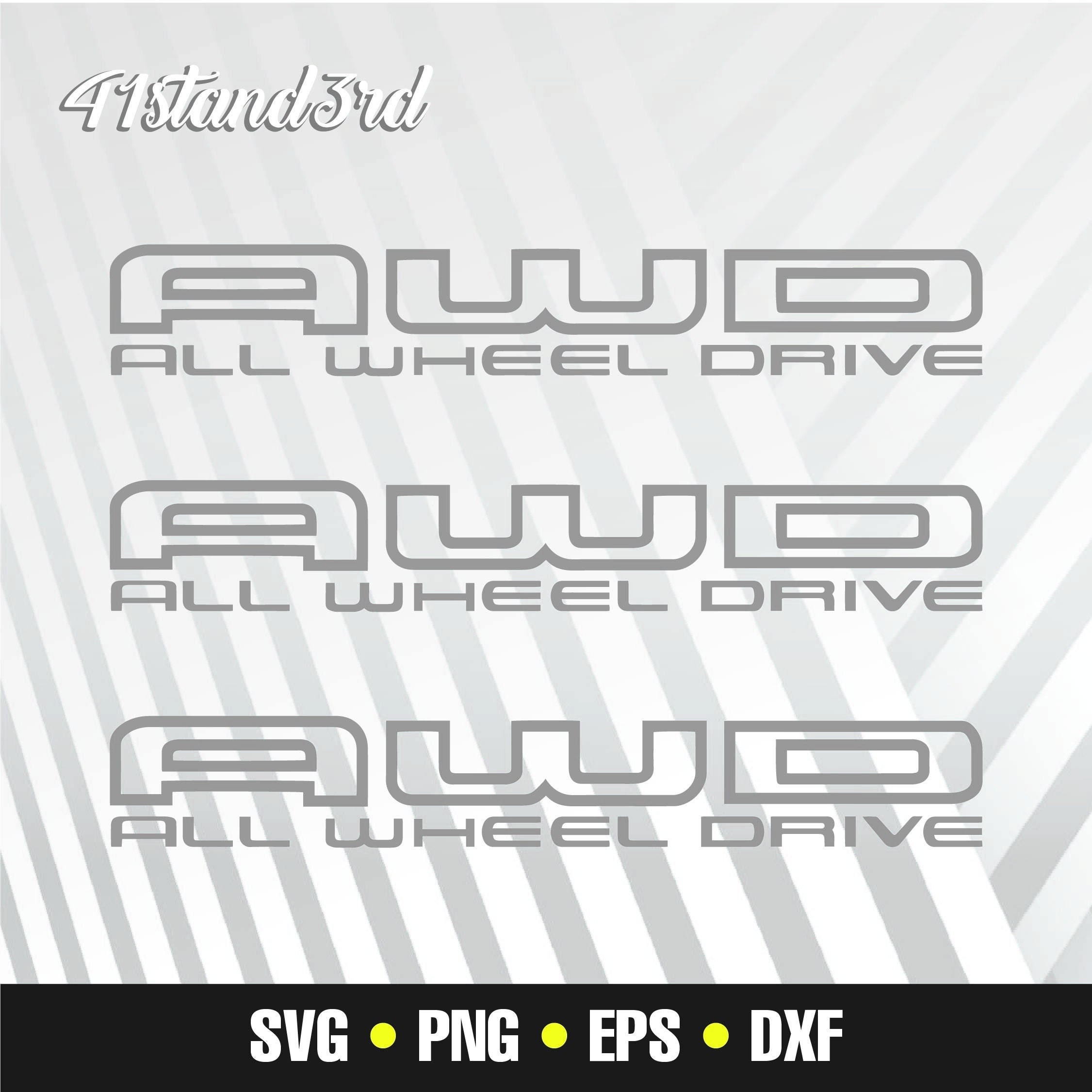 AWD Decal Vector Svg - Cut File + Pdf Png Eps Dxf - Etsy