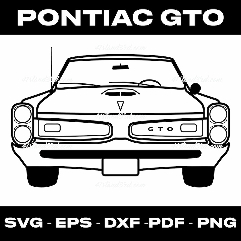 Gto Vector Pontiac GTO Vector Svg - Cut File + Pdf Png Eps Dxf - Etsy