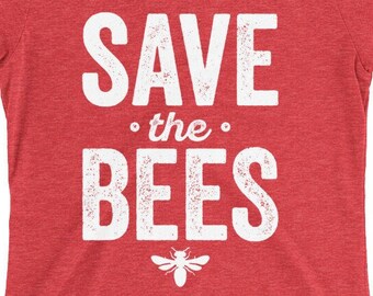 Save The Bees Apiculture Ladies Triblend Beekeeper Shirt | Honey Bees Shirt | Apiary Beekeeping | Bee Shirt | Beeswax | Apiarist | Bee Hive