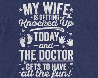 IVF Men Triblend Shirt, Men's Infertility Support Pregnancy Shirt, Embryo Transfer Day Shirt, IVF Husband, TTC, Wife Is Getting Knocked Up