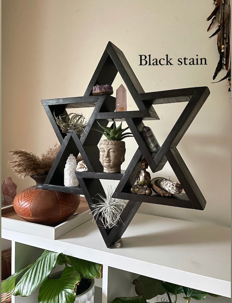 Sacred geometry triangle altar shelf image 3