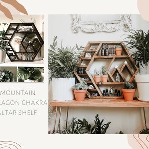 Mountain Hexagon Chakra Altar Shelf