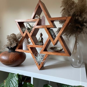 Sacred geometry triangle altar shelf image 5