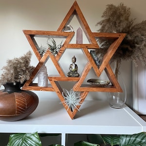 Sacred geometry triangle altar shelf image 2