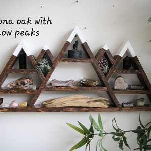 Mountain Altar Shelf with moon phases or snow caps image 4