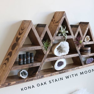 Mountain Altar Shelf with moon phases or snow caps image 7