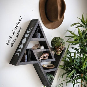 Double Triangle Altar Shelf with moon phases image 3