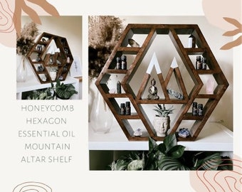 Honeycomb Hexagon Essential Oil Altar Mountain Shelf