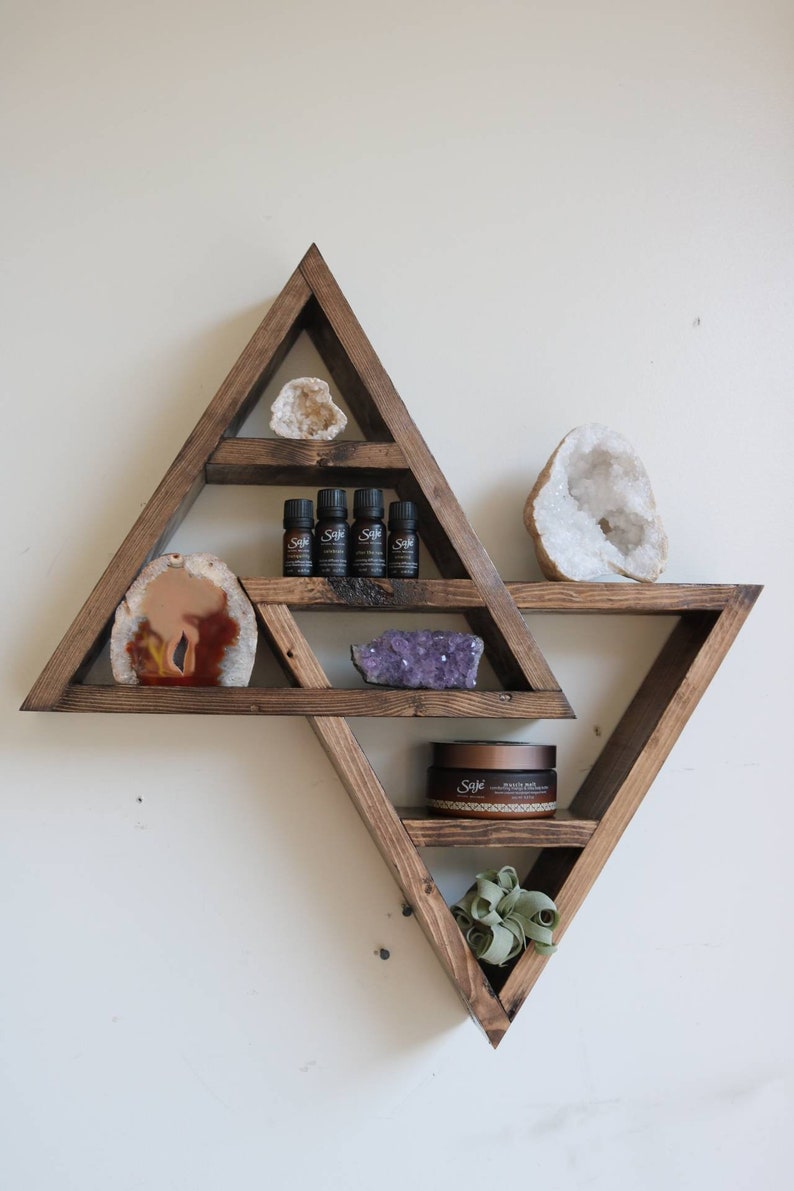 Double Triangle Altar Shelf with moon phases image 9