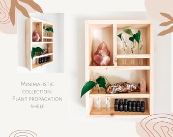 Minimalist Collection: Plant Propagation wood shelf