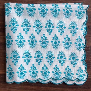100% Pure Cotton handblock Printed Table Dinner Napkins Set Of 6 pc Block printed, Home Decor, Bohemian Decor, Dinner Table Napkins