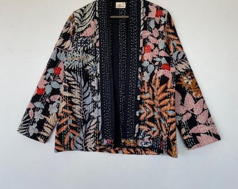 リバーシブル花柄カンタキルティング着物ジャケット、L-XL - Etsy 日本