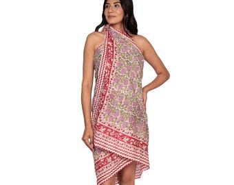 Bohemian Cotton Sarong | Multiway Beach Coverup | Travel-Friendly Wrap | Lightweight Beach Cover Up