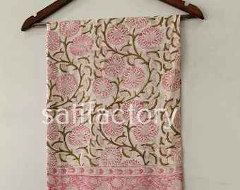 Hand Block Printed Cotton Sarong – Lightweight Beach Cover-Up