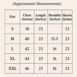 K&ouml;nnte beinhalten: Eine Jackengr&ouml;&szlig;entabelle mit ungef&auml;hren Ma&szlig;en. Gr&ouml;&szlig;en S bis XXL. Brustumfang von 96,5 cm bis 116,8 cm, L&auml;nge 58,4 cm, Schulterbreite von 39,4 cm bis 40,6 cm und &Auml;rmel 58,4 cm.