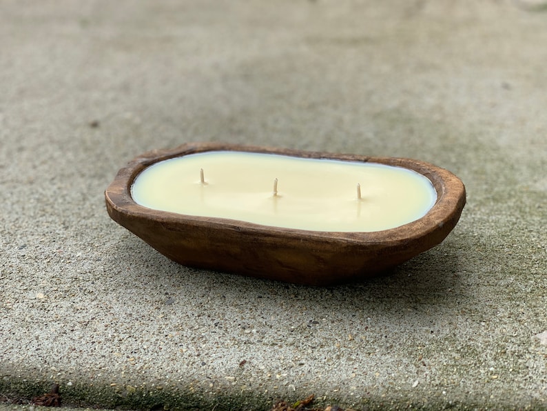 Rustic Bowl Candle I 3wick Candle Scented Candle Gift Etsy