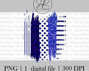 BLUE Brush Strokes | 1 PNG File | High Quality Instant Download | Green Brush Stroke PNG High School Sports Clip Art | Team Spirit Clip Art