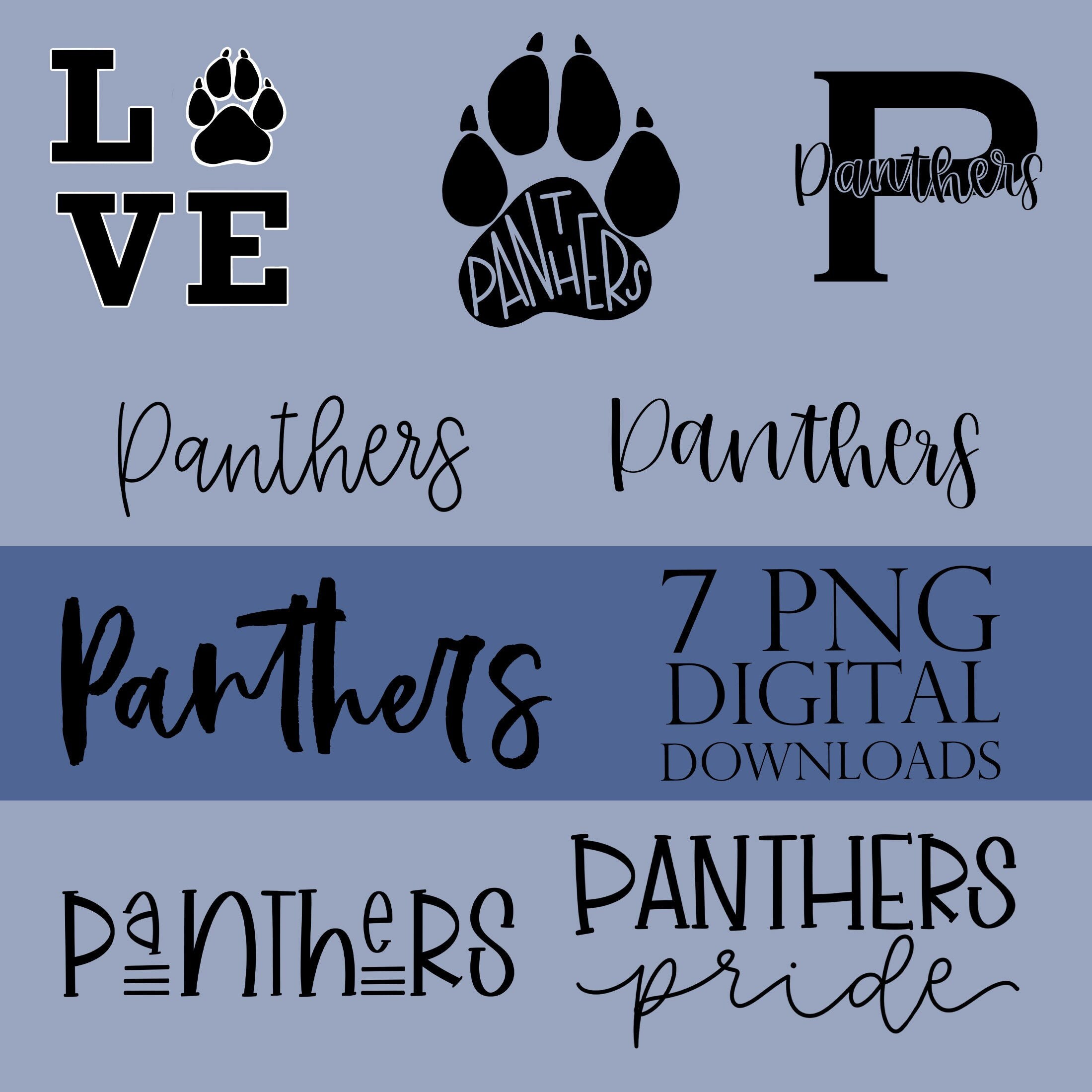 PANTHERS | 7 PNG Files | High Quality Instant Download | Panthers ...