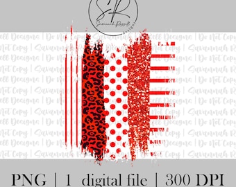 RED Brush Strokes | 1 PNG File | High Quality Instant Download | Green Brush Stroke PNG High School Sports Clip Art | Team Spirit Clip Art